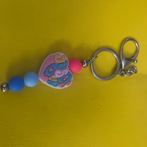 Colorful Heart Keychain - Picture 7 of 8